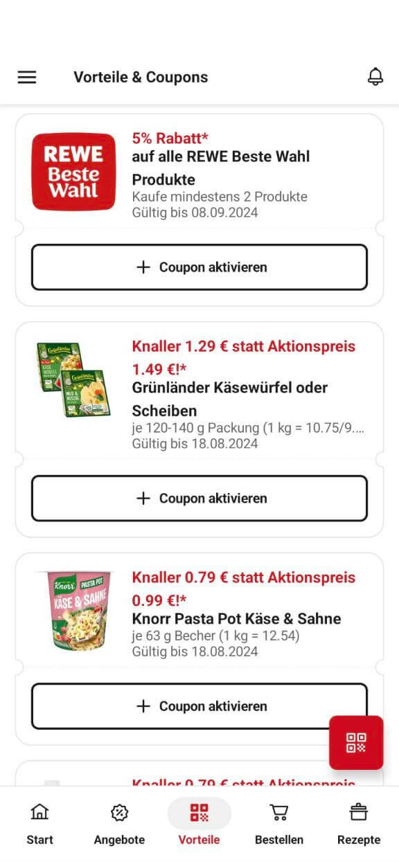 REWE App Coupons