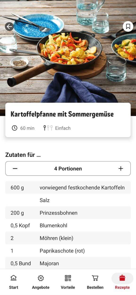 REWE App Rezepte